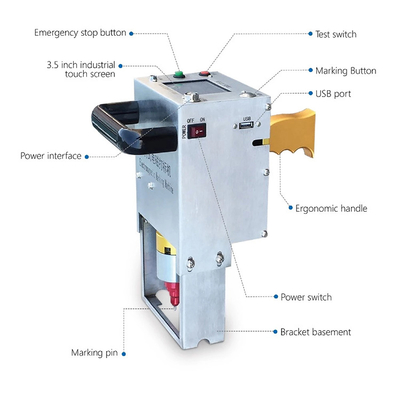 Stores Dot Pin Marking Machine Portable Electric, Metal Engraving Building Material Machine for Chassis Number